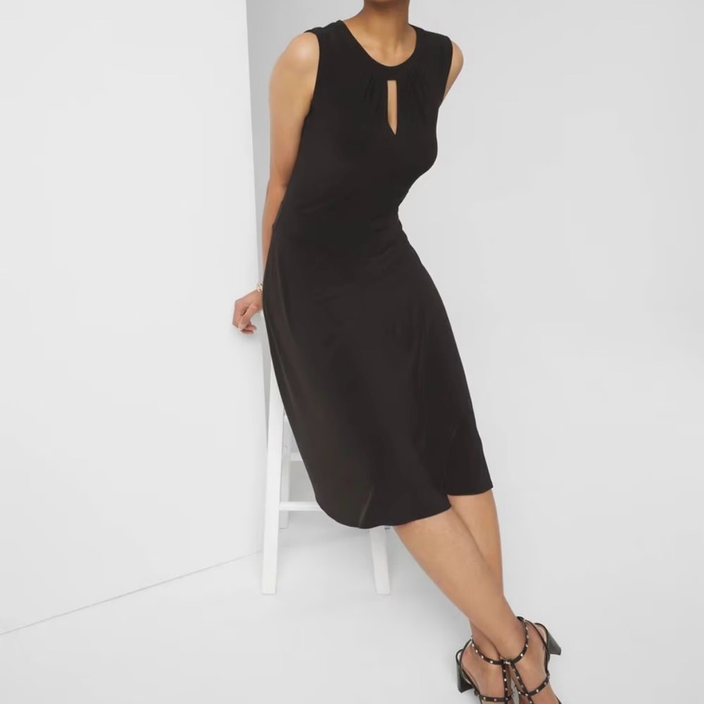 WHITE HOUSE BLACK MARKET • NWT Women’s A-line Keyhole Sleeveless Dress Size-10